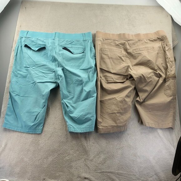 2 Lee Womens Cargo Shorts Size 18W Lot Of Two Pull On Stretch Casual Relaxed - Picture 14 of 14
